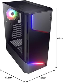 Корпус Cougar MX360 RGB (MX360 RGB) — Підтримка форм-факторів ATX, Micro-ATX, Mini-ITX
