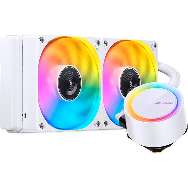 СВО Jonsbo TG-240 White (Intel LGA1700/1200/115X/2011; AMD AM4/AM5/4PIN PWM) (TG-240 White) — Розмір радіатора 240 мм для ефективного охолодження