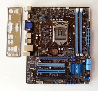 Материнська плата ASUS P8B75-M LE (P8B75-M LE) (Socket 1155, Intel B75, Micro-ATX) Б/в,U1 — Основні роз'єми живлення 24+4 контакти