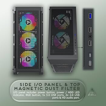 Корпус Zalman I3 Neo TG Tempered Glass без БЖ Black (I3NEOTGBLACK) — Интерфейсы USB 2.0 и USB 3.2 для подключения