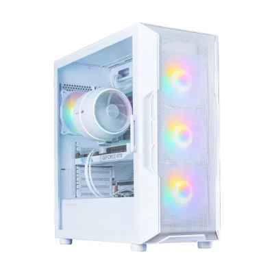 Корпус Zalman I3 Neo Mesh Tempered Glass без БЖ White (I3NEOWHITE) — Корпус із сталі для надійності та довговічності  Загартоване скло для стиль
