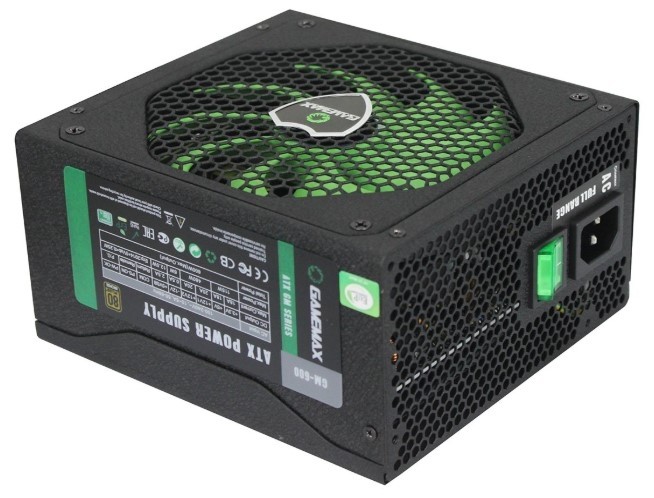 Блок живлення GameMax 600W (GM-600 80+ APFC Black) — Потужність 600 Вт для стабільної роботи системи