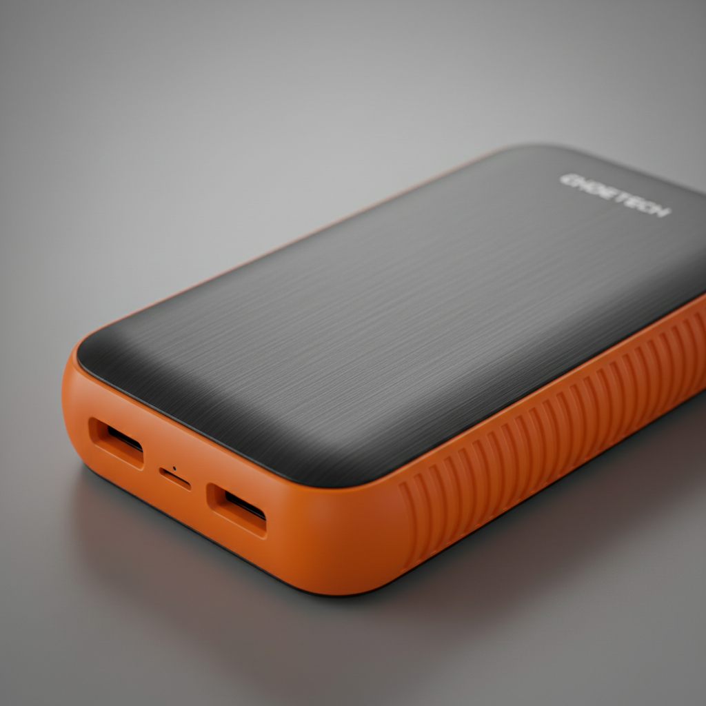 Павербанк Choetech Black-orange 10 000 mAh / 10 Вт (B659-OR) — Компактний корпус із чорним та помаранчевим дизайном