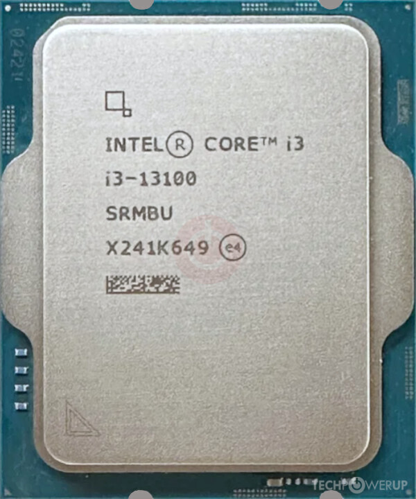 Процесор Intel Core i3 13100 (CM8071505092202) (Socket 1700, 8T, 4.5 ГГц, Tray) — Технічна модель процесора Core i3 13100