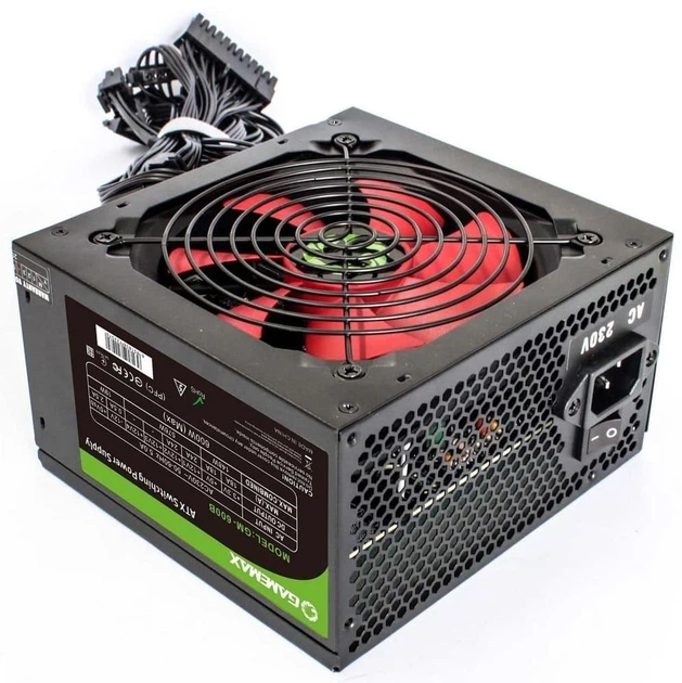 Блок питания GameMax 600W Black fan 120mm GM-600B (GM-600B)