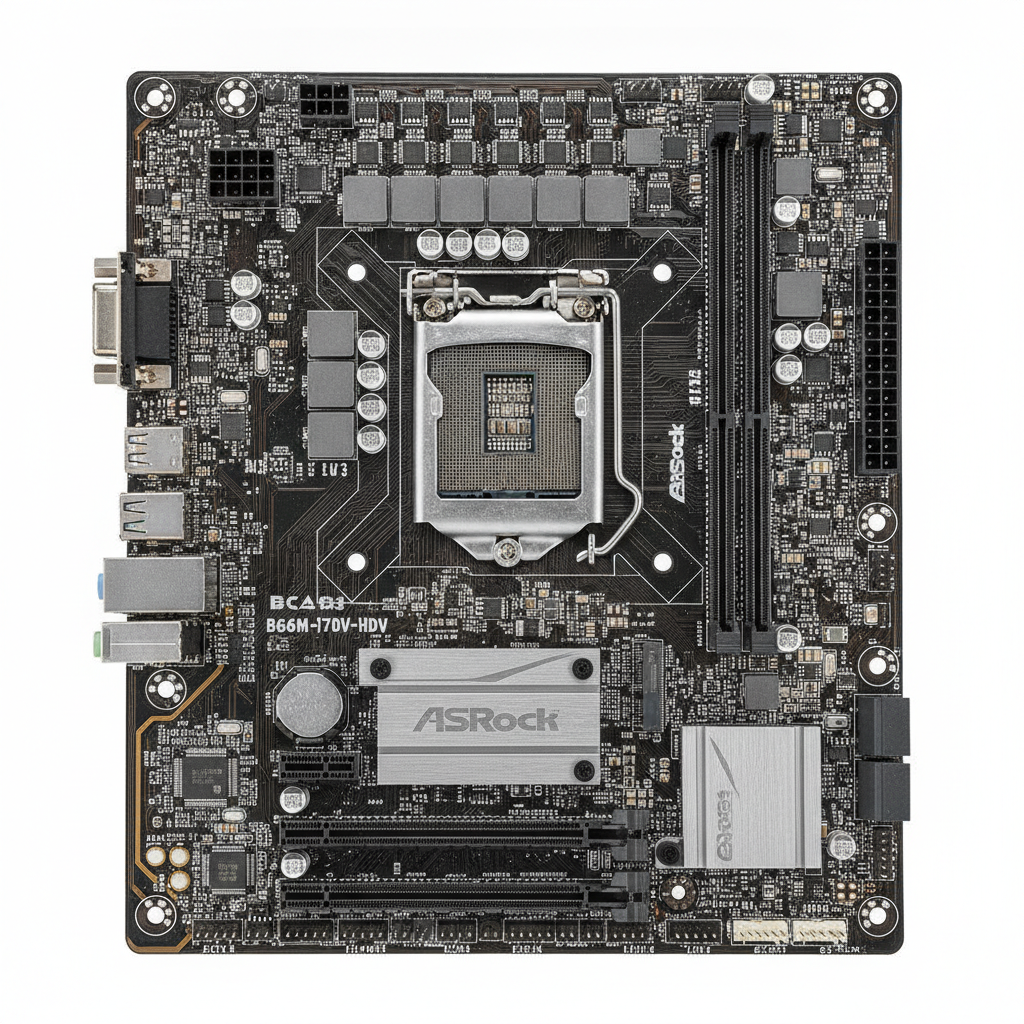 Материнская плата AsRock B660M-HDV (B660M-HDV) (Socket 1700, Intel B660, Micro-ATX) Б/у — Основные разъёмы питания 24+8 контактов