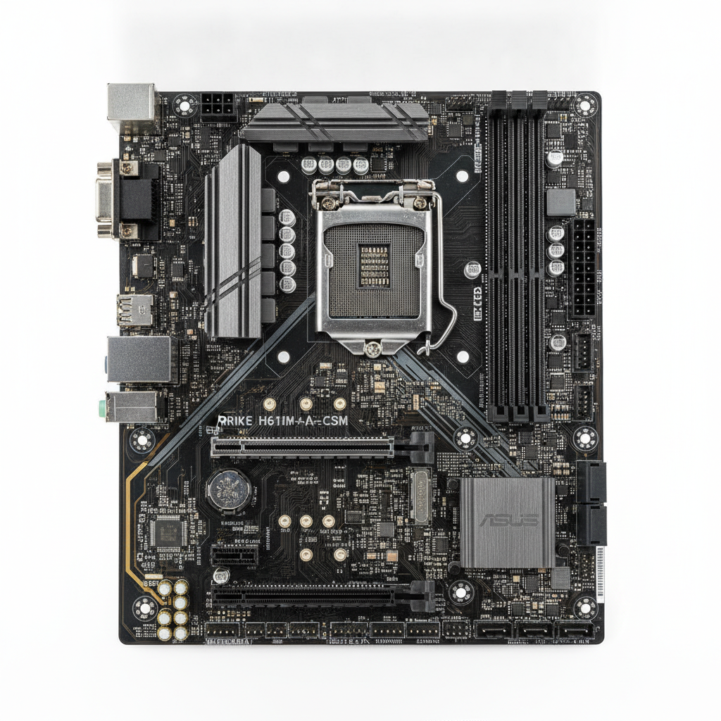 Материнська плата ASUS PRIME H610M-A-CSM (PRIME H610M-A-CSM) (Socket 1700, Intel H610, Micro-ATX) — Основні роз’єми живлення 24+8 для стабільності системи
