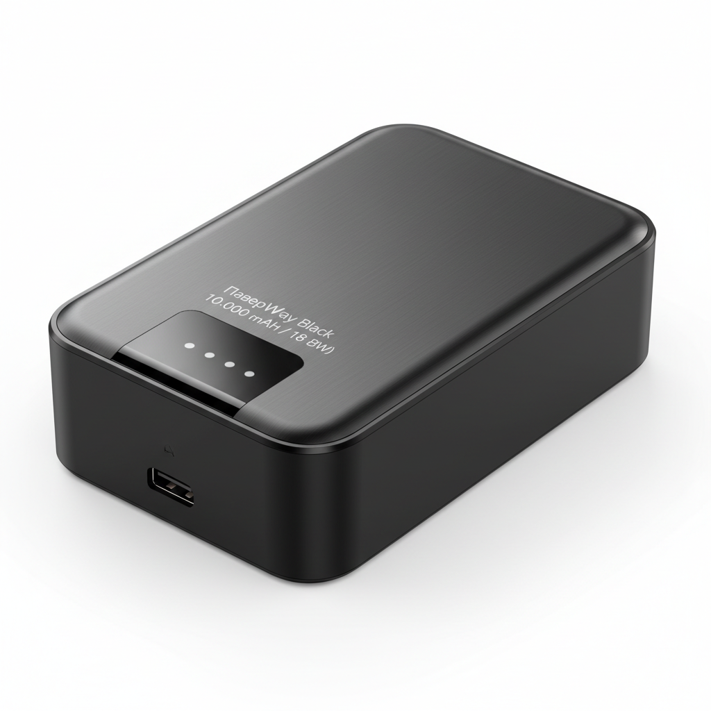 Павербанк ColorWay Black 10 000 mAh / 18 Вт (CW-PB100LPG3BK-PD)