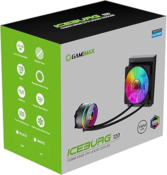 СВО GameMax Iceburg 120 White infinity (Iceburg 120 White infinity) — Розмір радіатора 120 мм для ефективного охолодження