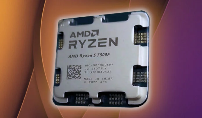 Процессор AMD Ryzen 5 7500F (100-000000597) (Socket AM5, 12T, 5.0 ГГц, Tray) Б/у — 6 ядер: оптимальная многозадачность и производительность
