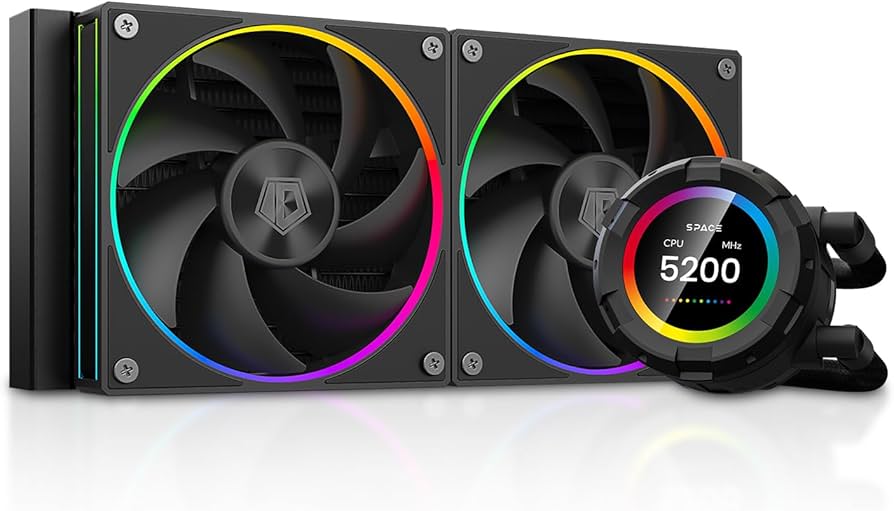 СВО ID-Cooling Space LCD SL240 White (SL240 WHITE) — ARGB подсветка для яркого эффекта