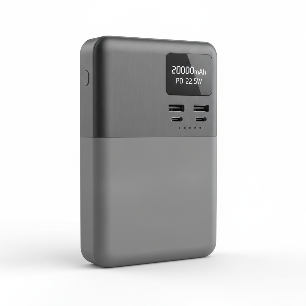 Павербанк ColorWay Gray 20 000 mAh / 22.5 Вт (CW-PB200LPH3GR-PDD) — Велика ємність батареї 20 000 mAh для тривалого заряду