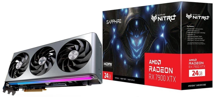 Відеокарта Sapphire AMD Radeon RX 7900 XTX 24Gb Nitro+ GAMING OC VAPOR-X (11322-01-40G) (11322-99-90G) (GDDR6, 384 bit, PCI-E v4.0 x16) FR — Графічний чип RX 7900 XTX: потужність і ефективність
