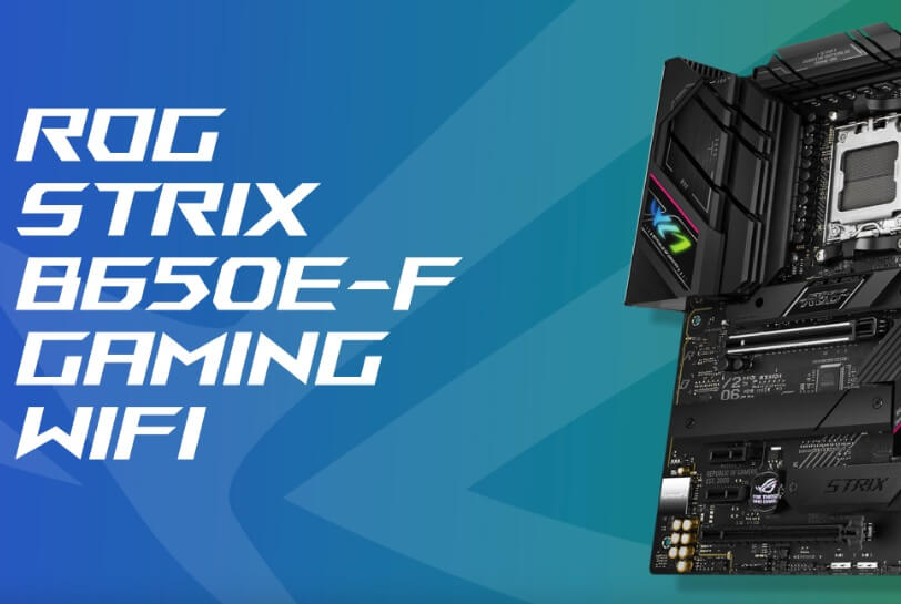 Материнська плата ASUS ROG STRIX B650E-F GAMING WIFI (ROG STRIX B650E-F GAMING WIFI) (Socket AM5, AMD B650, ATX) Б/в — Форм-фактор ATX для розширеної сумісності корпусів