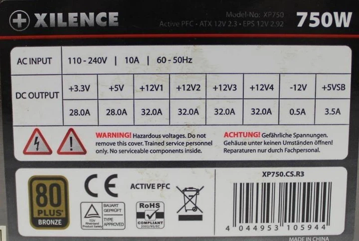 Блок живлення Xilence 750W (XP750R6.2)