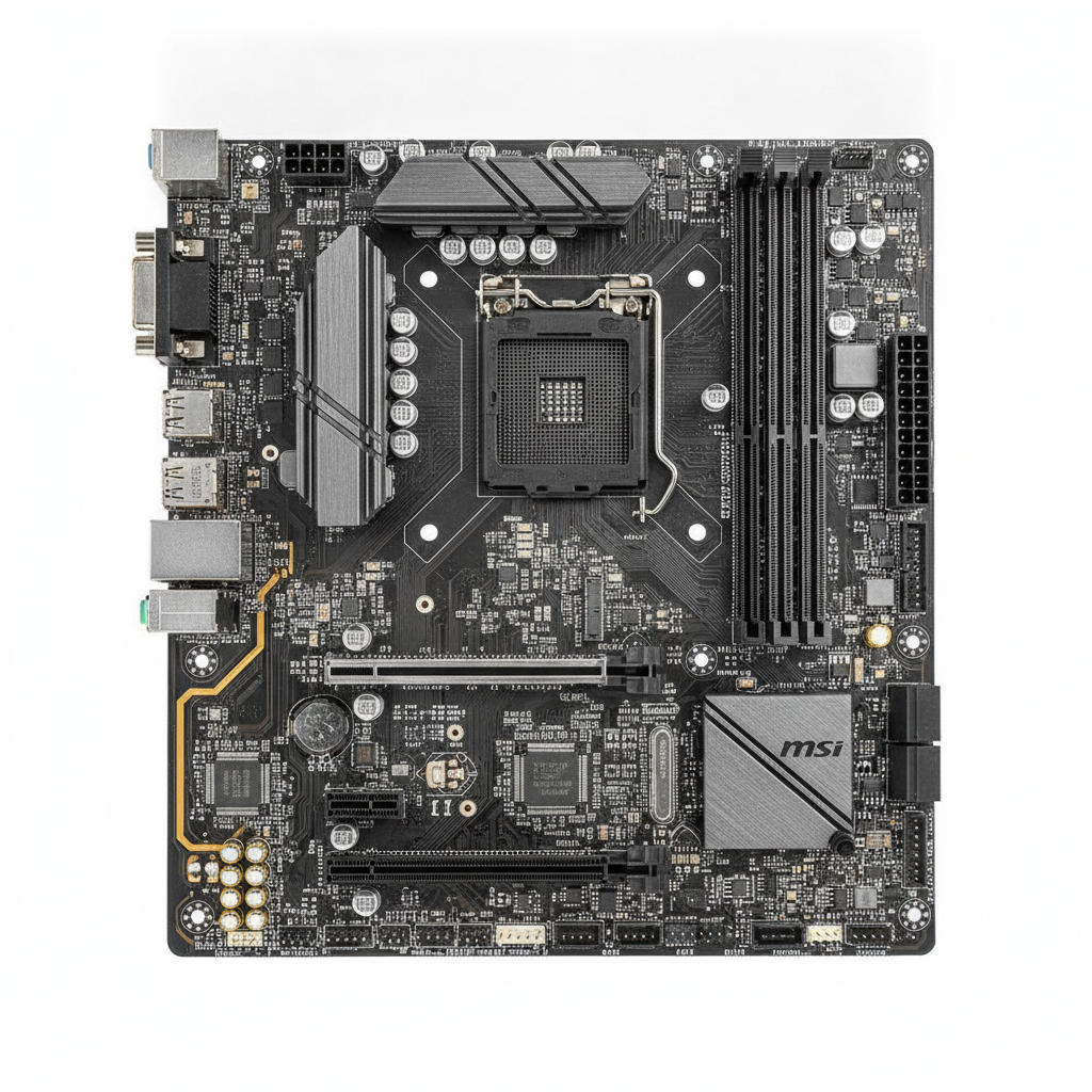 Материнская плата MSI B550M PRO-VDH (B550M PRO-VDH) (Socket AM4, AMD B550, Micro-ATX) — Основные разъемы питания 24+8 контактов