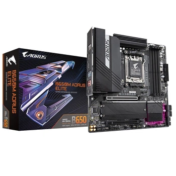 Материнська плата GIGABYTE B650M AORUS ELITE AX ICE (B650M AORUS ELITE AX ICE) (Socket AM5, AMD B650, Micro-ATX)