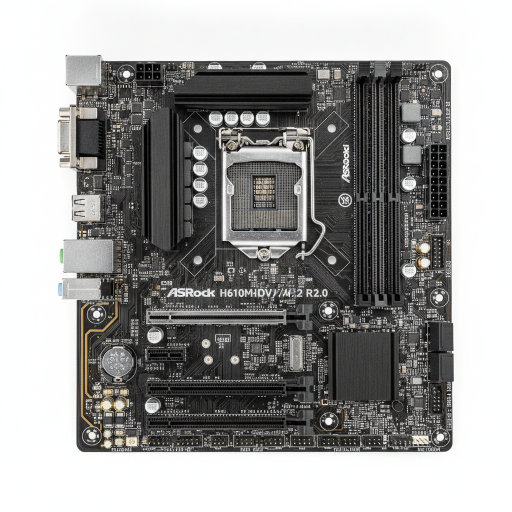 Материнська плата AsRock H610M-HDV/M.2 R2.0 (H610M-HDV/M.2 R2.0) (Socket 1700, Intel H610, Micro-ATX) — Сокет Socket 1700 для сучасних процесорів Intel