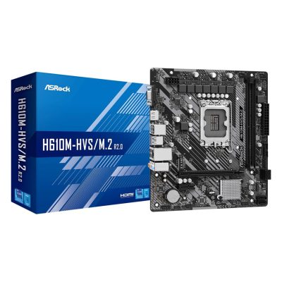 Материнская плата AsRock H610M-HDV/M.2 R2.0 (H610M-HDV/M.2 R2.0) (Socket 1700, Intel H610, Micro-ATX) — Чипсет Intel H610 для стабильной работы