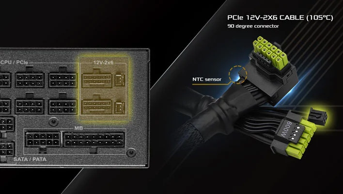 Материнська плата AsRock H610M-HDV/M.2 R2.0 (H610M-HDV/M.2 R2.0) (Socket 1700, Intel H610, Micro-ATX) — Основні роз'єми живлення 24+8 для стабільності системи