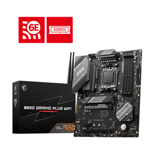 Материнская плата MSI B650 GAMING PLUS WIFI (B650 GAMING PLUS WIFI) (Socket AM5, AMD B650, ATX) Б/у — Форм-фактор ATX для расширенной совместимости систем