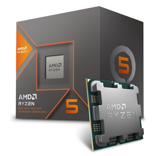 Процесор AMD Ryzen 5 8600G (100-100001237BOX) (Socket AM5, 12T, 5.0 ГГц, Box) — 6 ядер для багатозадачності та продуктивності