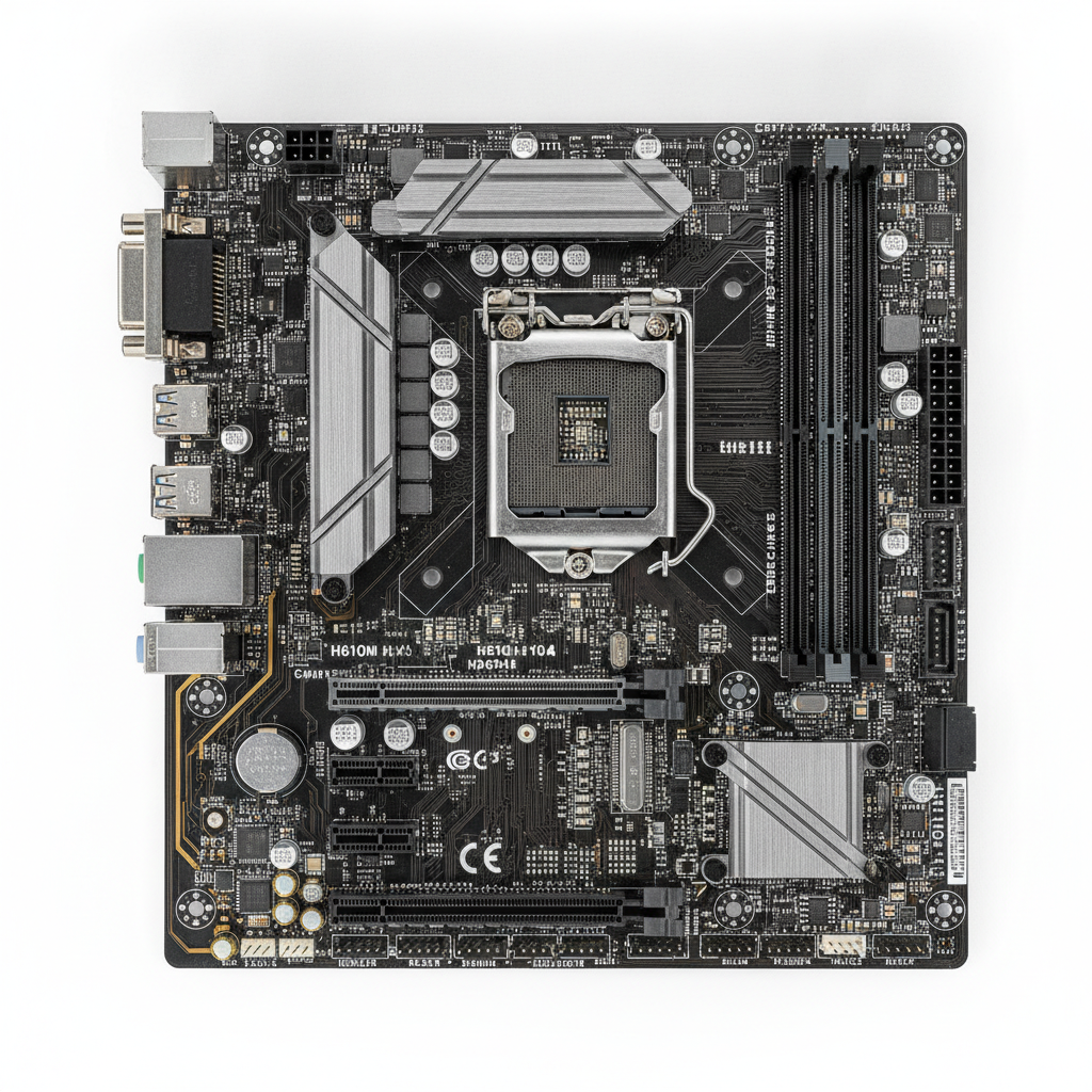 Материнская плата GIGABYTE H610M H V3 DDR4 (H610M H V3 DDR4) (Socket 1700, Intel H610, Micro-ATX) — 24+8-контактные разъемы питания для стабильности системы