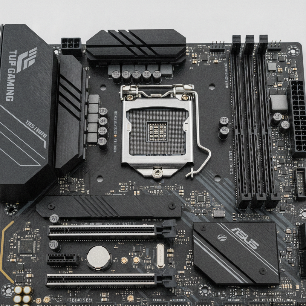 Материнская плата ASUS TUF GAMING B760M-PLUS WIFI II (TUF GAMING B760M-PLUS WIFI II) (Socket 1700, Intel B760, Micro-ATX) — Основные разъёмы питания 24+8+4 для стабильности системы