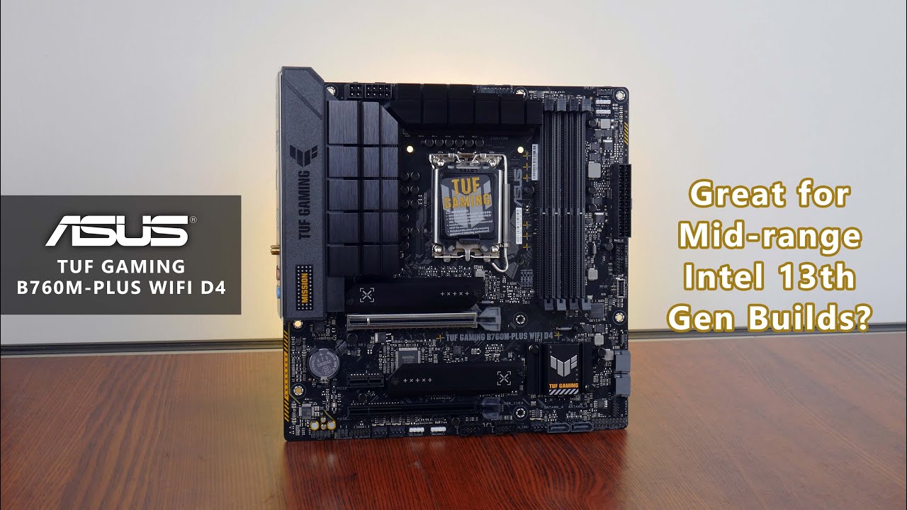 Материнська плата ASUS TUF GAMING B760M-PLUS WIFI II (TUF GAMING B760M-PLUS WIFI II) (Socket 1700, Intel B760, Micro-ATX) — Micro-ATX форм-фактор для компактних систем