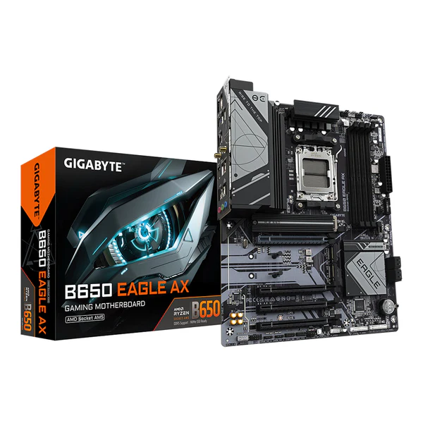 Материнська плата GIGABYTE B650 EAGLE AX (B650 EAGLE AX) (Socket AM5, AMD B650, ATX) — Основні роз'єми живлення 24+8 контакти