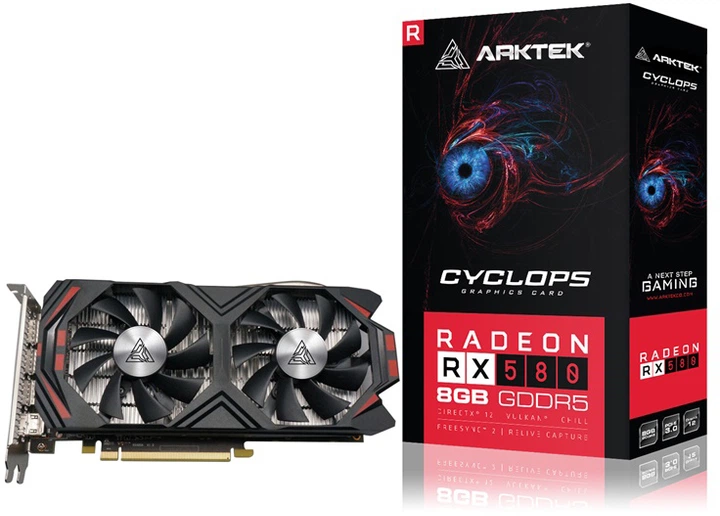 Відеокарта Arktek AMD Radeon RX 580 8Gb (AKR580D5S8GH1) (GDDR5, 256 bit, PCI-E 3.0 x16)