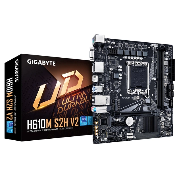Материнская плата GIGABYTE H610M S2H V2 (H610M S2H V2) (Socket 1700, Intel H610, Micro-ATX)
