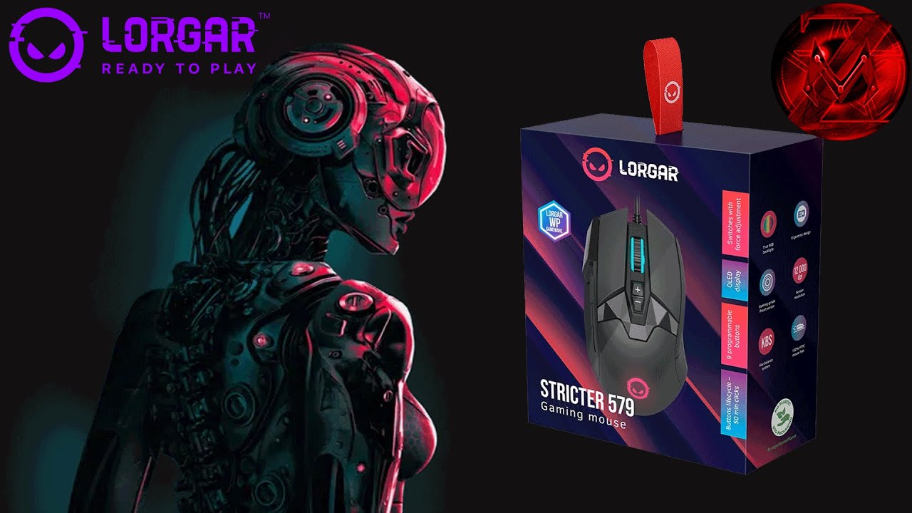 Миша Lorgar Stricter 579 RGB LCD USB Black (LRG-GMS579) — Ігрове призначення для максимального контролю