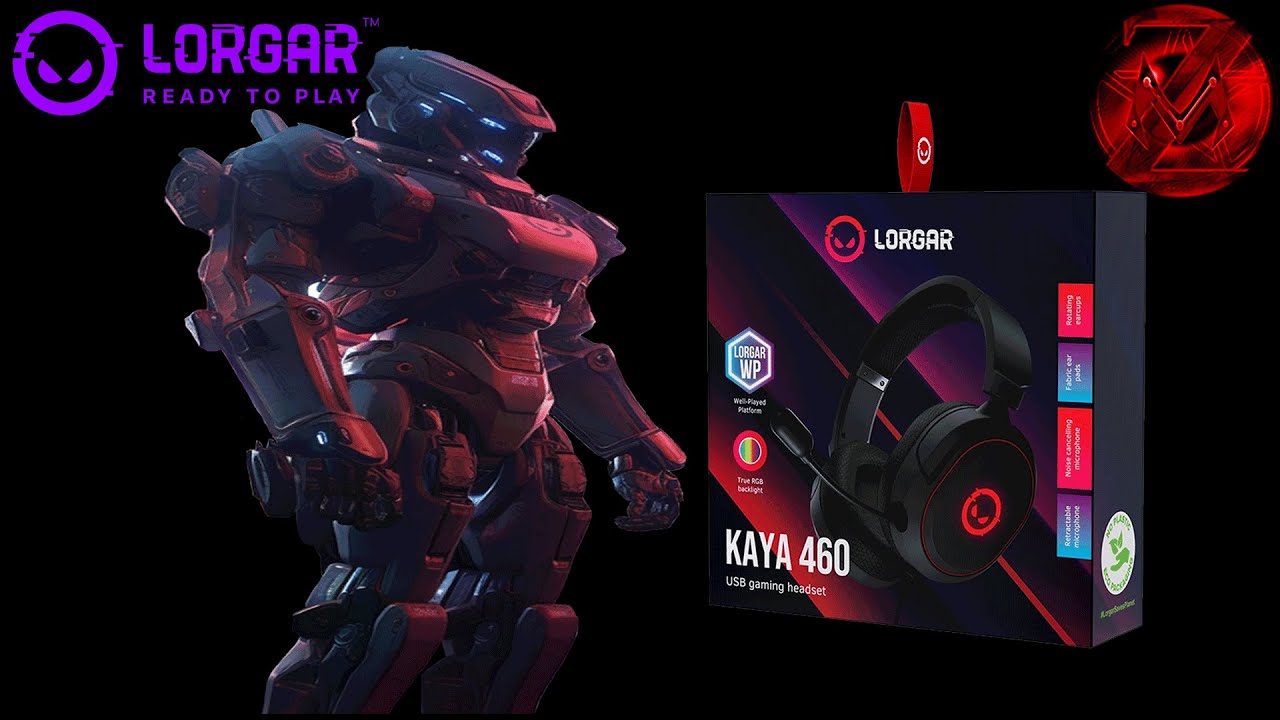 Ігрова гарнітура Lorgar Kaya 460 Black (LRG-GHS460) — Тканинні амбушури для комфорту та дихання