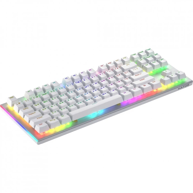 Клавіатура HATOR Gravity X TKL orange White (HTK551UA) — Яскраве RGB-підсвічування клавіш для геймерів