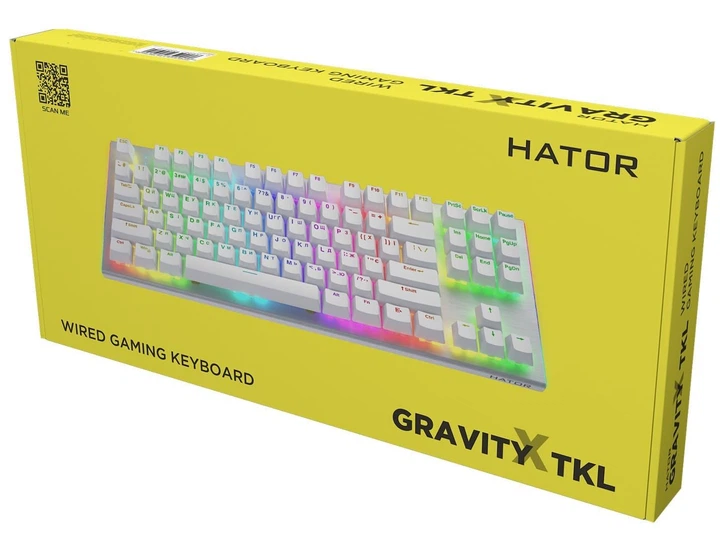 Клавиатура HATOR Gravity X TKL orange White (HTK551UA)