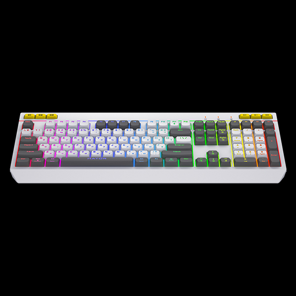 Клавіатура HATOR Icefall White (HTK405UA) — Дротове підключення для стабільності сигналу