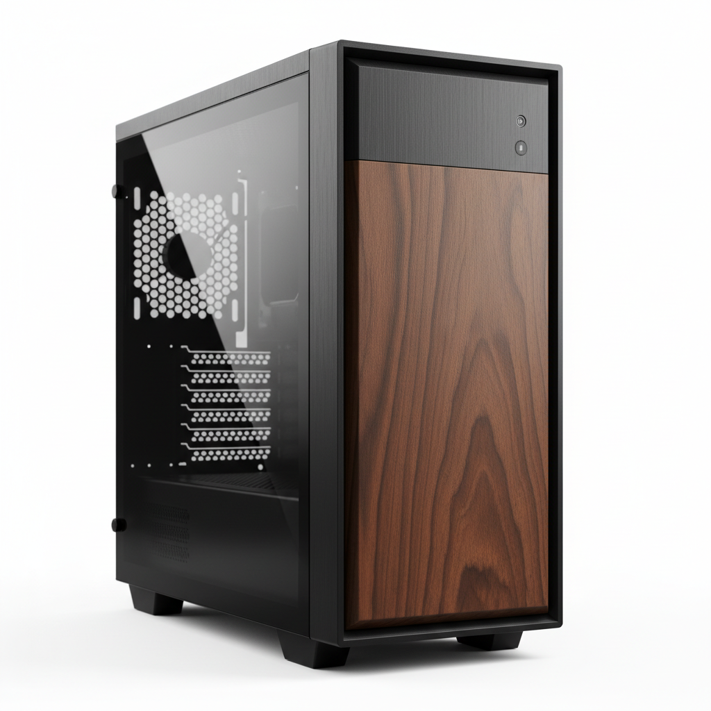 Корпус Lian Li A3 Black/Wooden (G99.A3X-WD.00) Без БП — Micro-Tower корпус для компактних систем