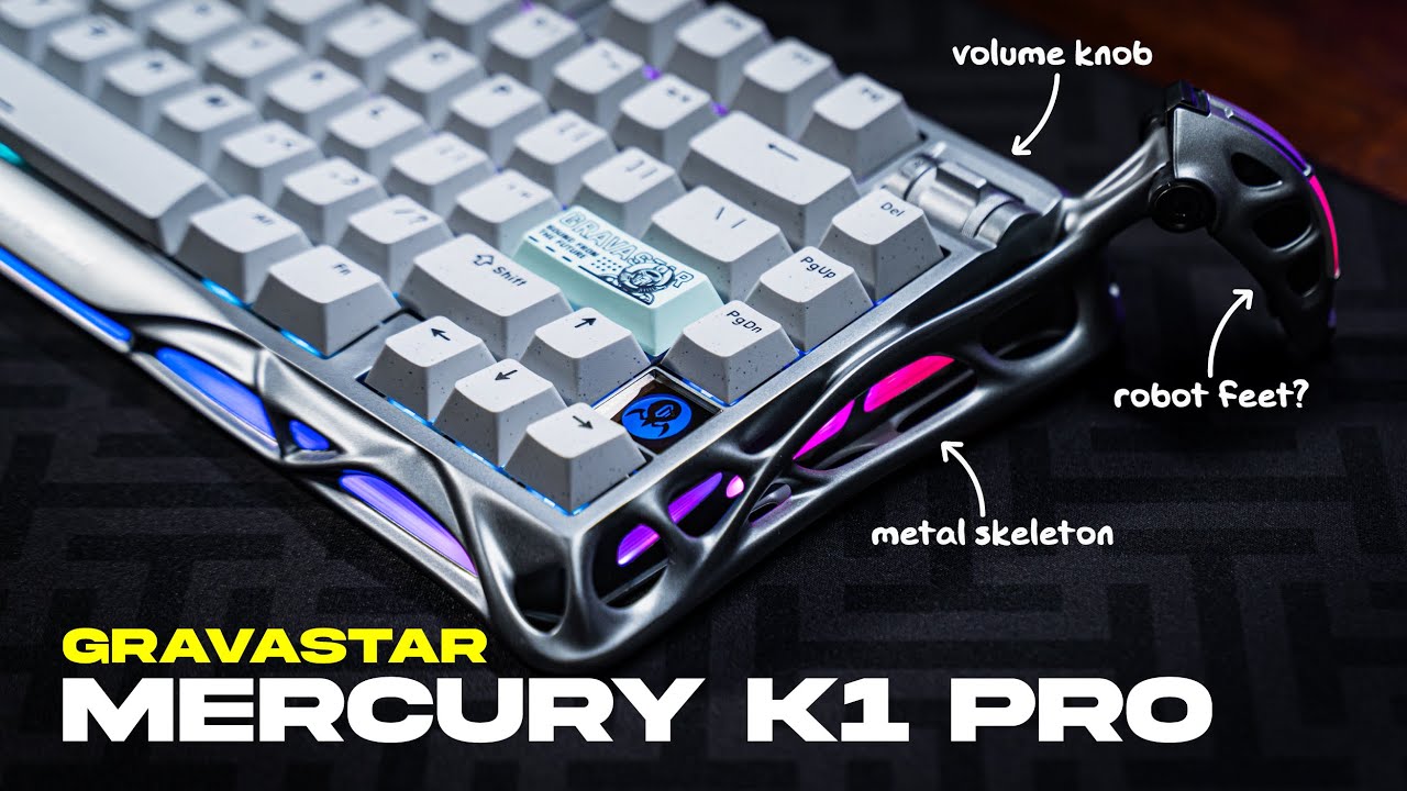 Клавиатура GravaStar Mercury K1 Pro TKL Black Cyberpunk Special Edition (GSK1PRO_CBLK) — RGB подсветка для яркого дизайна