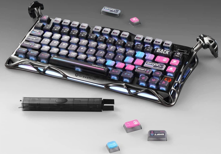 Клавиатура GravaStar Mercury K1 Pro TKL Black Cyberpunk Special Edition (GSK1PRO_CBLK)
