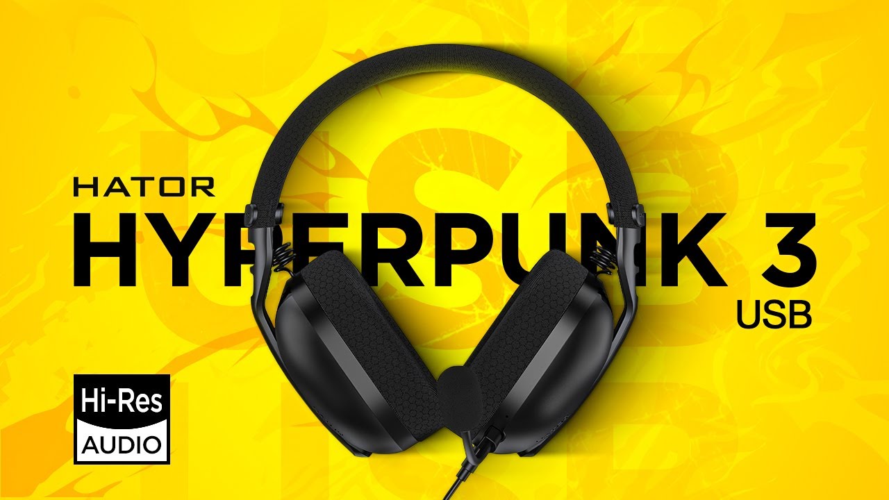 Игровая гарнитура HATOR Hyperpunk 3 Hi-Res USB 7.1 Black (ESH10) — USB Type A: стандарт подключения гарнитуры