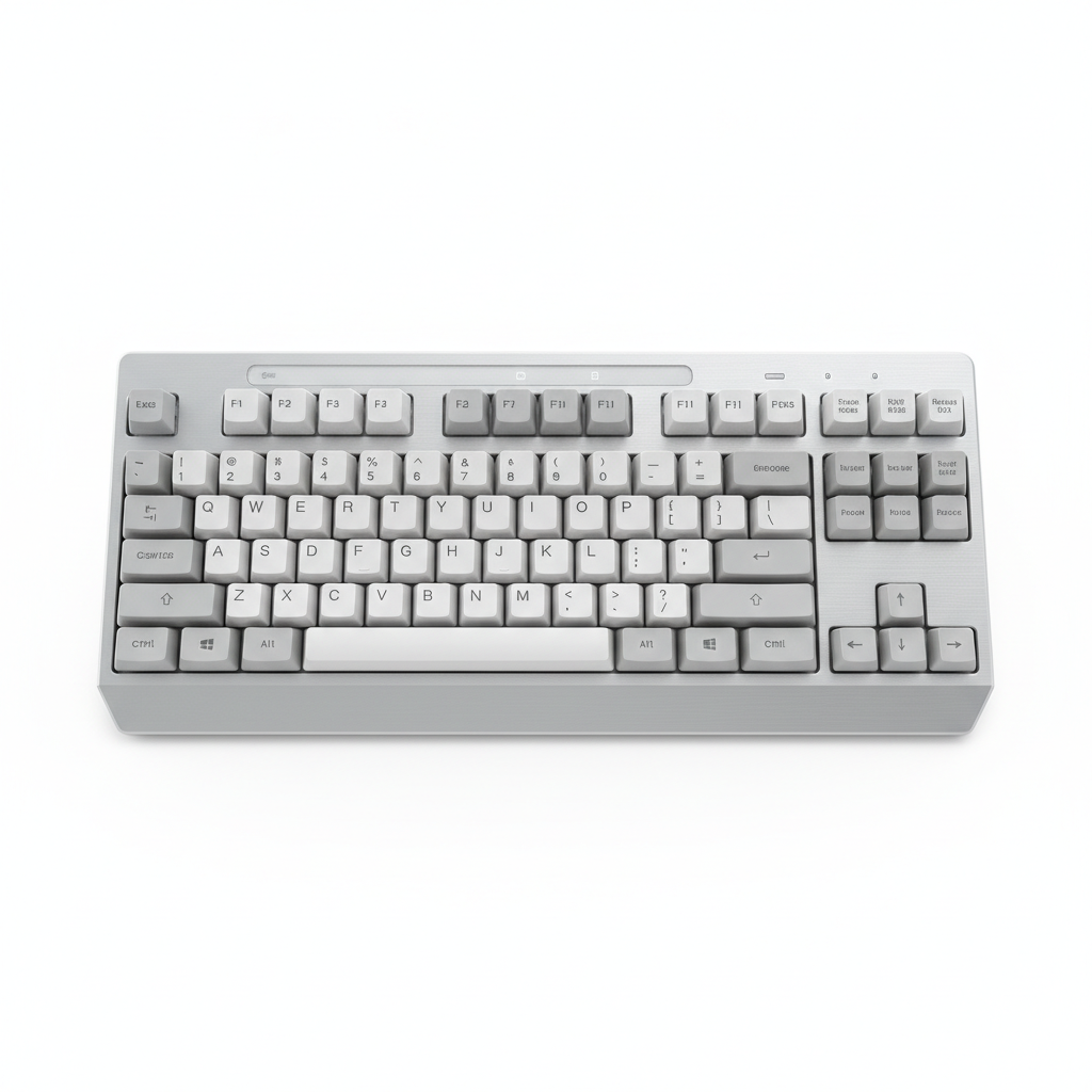 Клавиатура HATOR Icefall White (HTK405UA) U1 — Белосеро-серый цвет корпуса клавиатуры