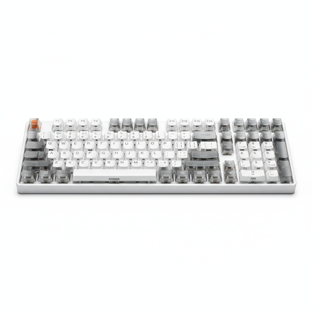 Клавіатура HATOR Icefall White (HTK405UA) U1 — Біло-сірий колір корпусу клавіатури