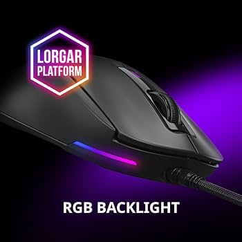 Миша Lorgar MSA10 Ultralight Wired Gaming Mouse White (LRG-MSA10-WH) — RGB підсвітка для геймерського ефекту