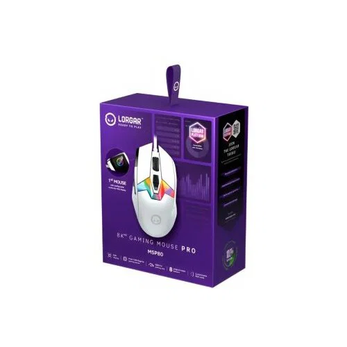 Мышь Lorgar MSA10 Ultralight Wired Gaming Mouse White (LRG-MSA10-WH) — Средний размер для комфортного захвата