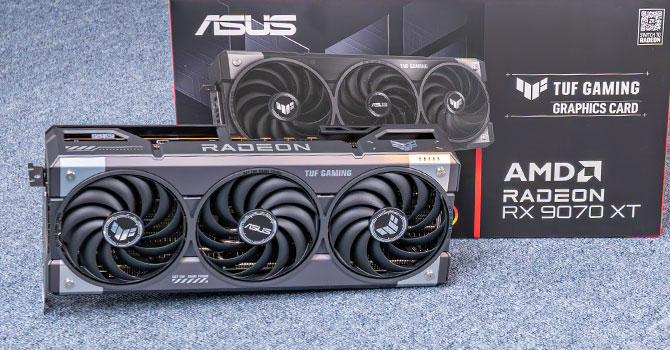 Видеокарта ASUS AMD Radeon RX 9070 XT 16GB TUF Gaming OC (TUF-RX9070XT-O16G-GAMING) (GDDR6, 256 bit, PCI-E v5.0 x16) — Графический чип RX 9070 XT: мощность и эффективность