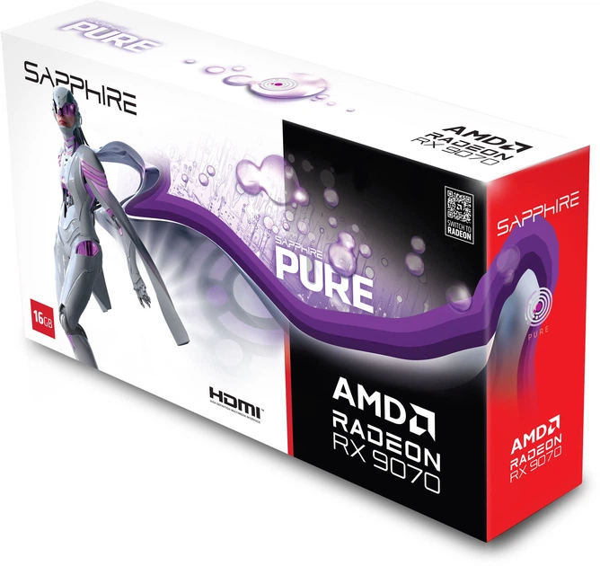 Відеокарта Sapphire AMD Radeon RX 9070 16GB PURE Gaming OC (11349-02-20G) (GDDR6, 256 bit, PCI-E v5.0 x16) — Максимальна роздільна здатність 8K UHD