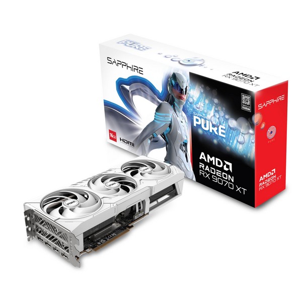 Видеокарта Sapphire AMD Radeon RX 9070 XT 16GB PULSE Gaming OC (11348-03-20G) (GDDR6, 256 bit, PCI-E v5.0 x16) — GDDR6 память для быстрой обработки графики