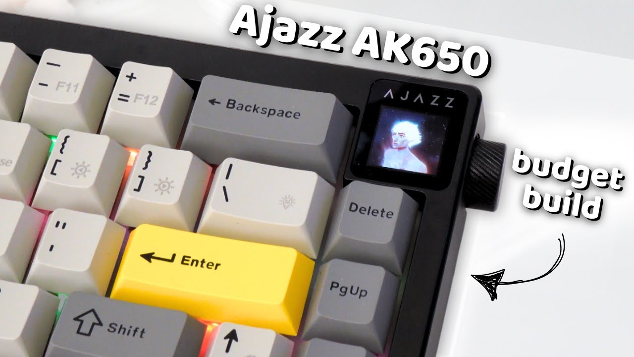 Клавиатура Ajazz AK650 Flying Fish Switch Black (AK650-FF-BGY) — Яркая RGB-подсветка клавиш для геймеров