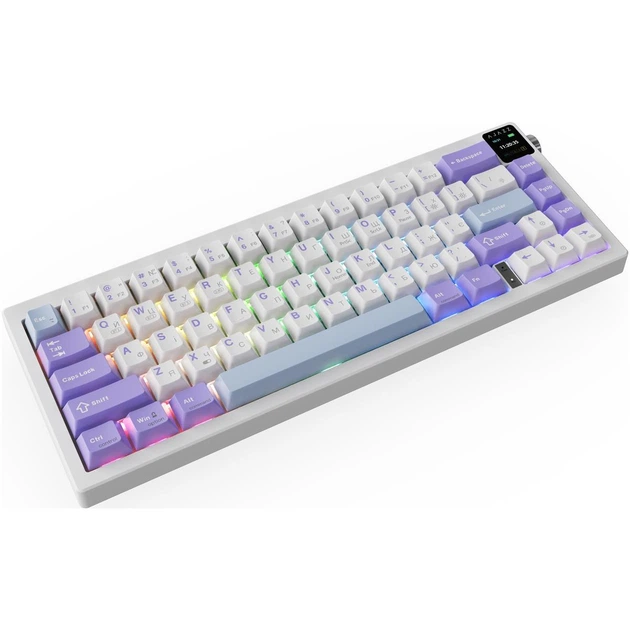 Клавиатура Ajazz AK650 Flying Fish Switch Purple (AK650-FF-PWB) — Белоснежно-лавандовый цвет корпуса клавиатуры